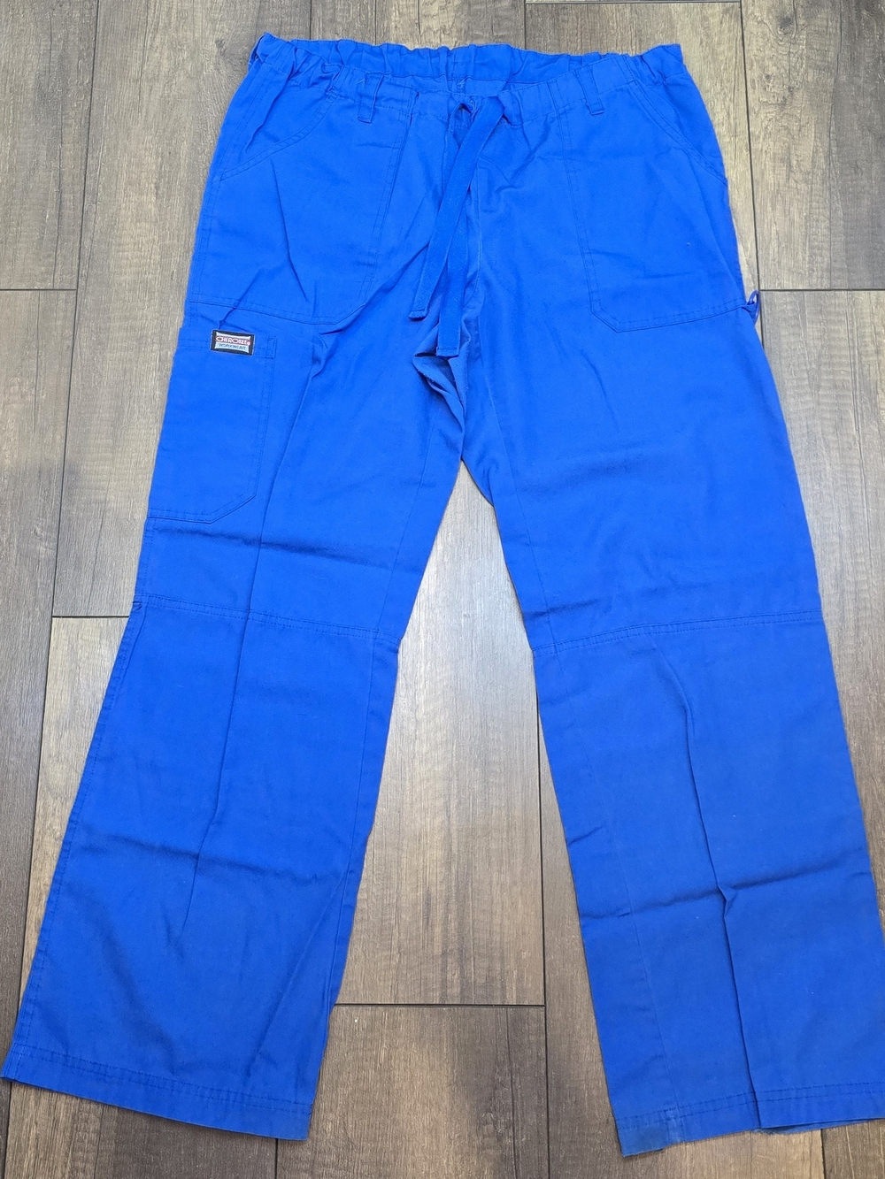 Cherokee Bright Blue Cargo Scrub Pants sku504